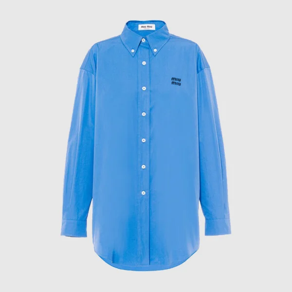 미우미우 Oversize 포플린 텍스처 셔츠 MK1626